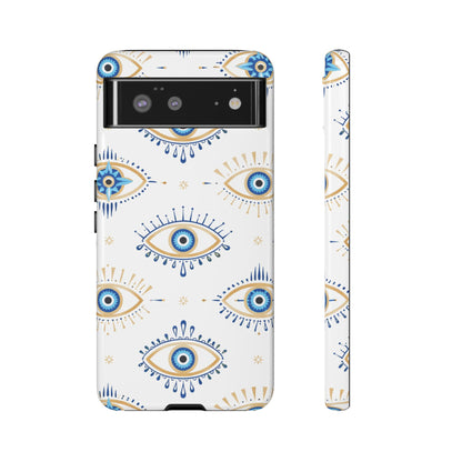 Blue Evil Eye Phone Case – Protective Slim Shockproof Cover for Iphone, Samsung Galaxy and Pixel