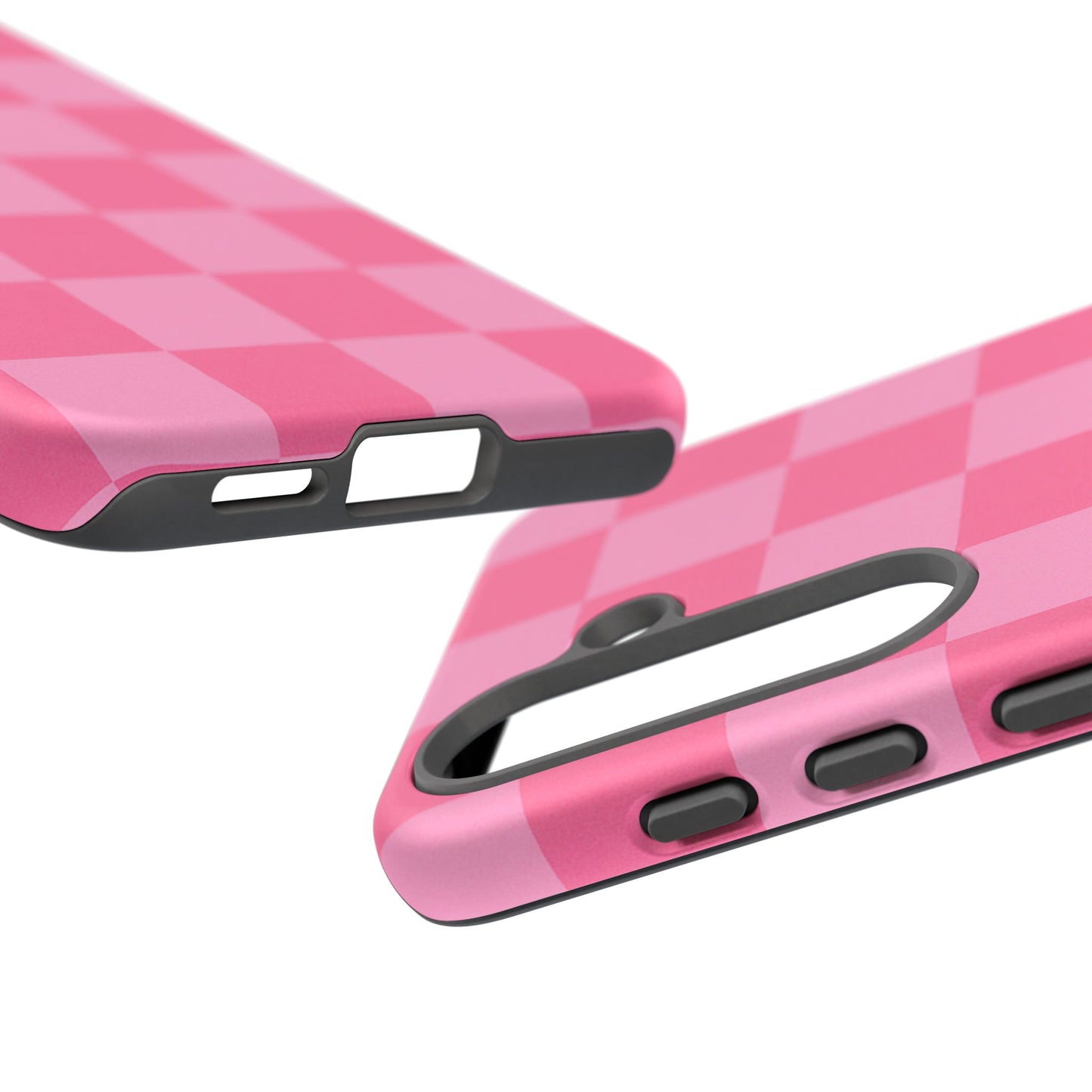 Pink Checkerboard Phone Case | Cute Aesthetic Checkered iPhone & Samsung Tough Case