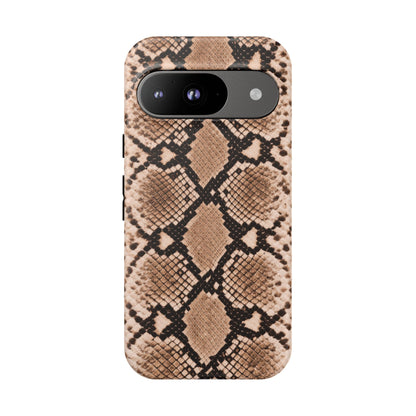 Snake Print Phone Case – Brown Python Pattern Slim Protective Cover for Iphone, Samsung Galaxy and Pixel
