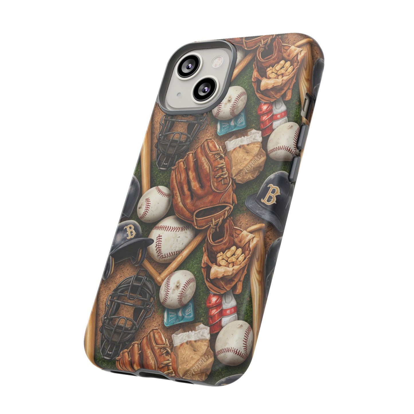 Baseball Gear Collage Phone Case – Vintage Baseball Equipment Sports Tough Case
