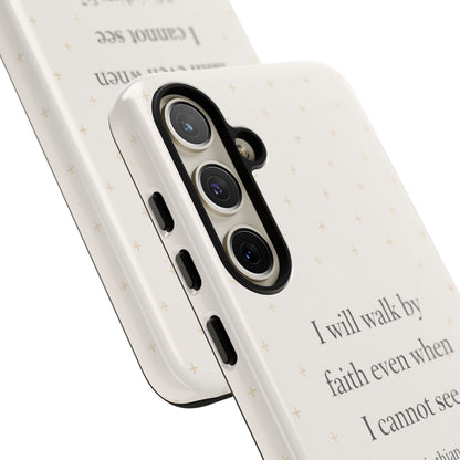 Walk by Faith Phone Case 2 Corinthians 5:7 Christian Bible Cover