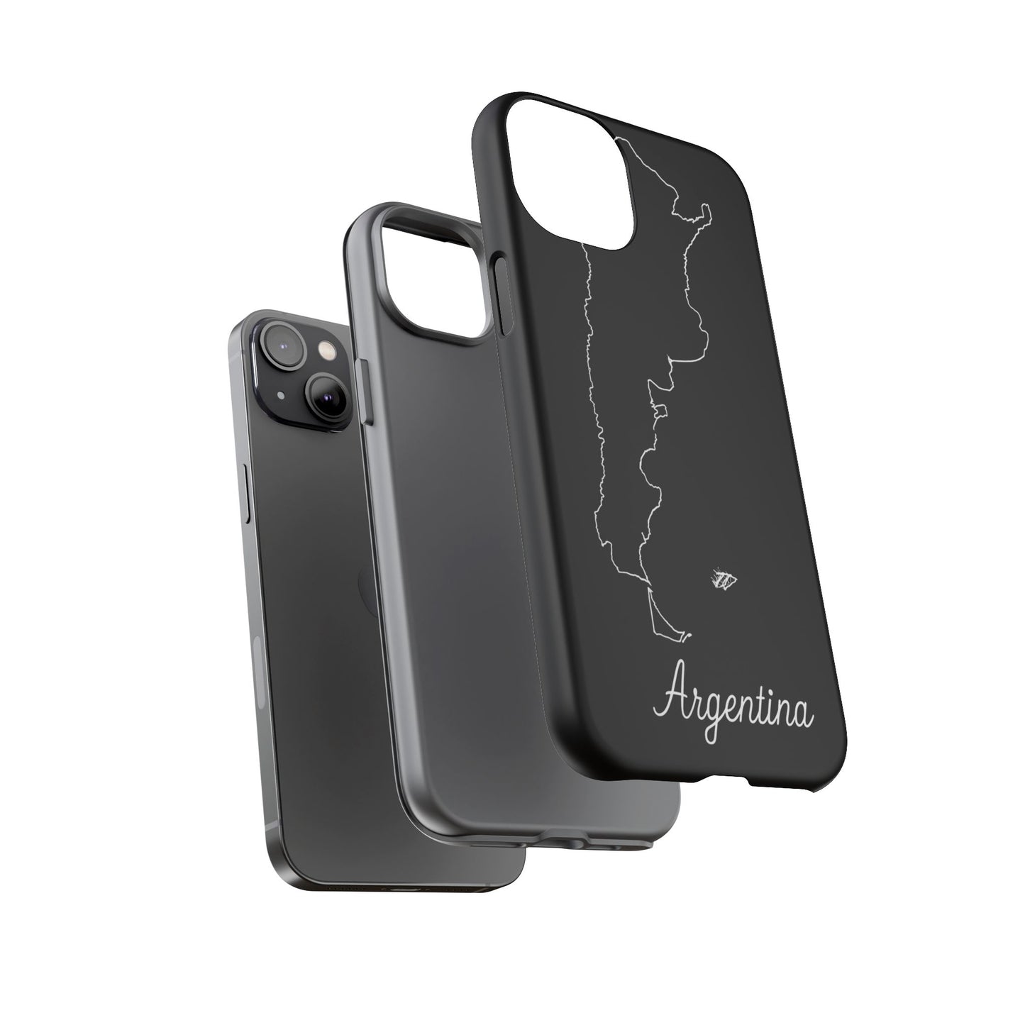 Argentina Outline Phone Case – Minimal Country Map Tough Case (iPhone, Samsung, Pixel)