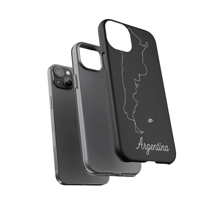 Argentina Outline Phone Case – Minimal Country Map Tough Case (iPhone, Samsung, Pixel)