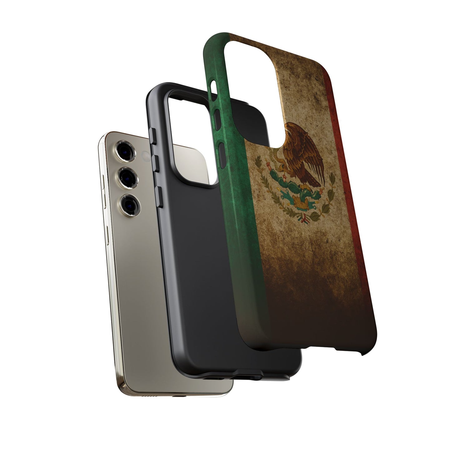 Vintage Mexico Flag Phone Case – Mexican Pride Grunge Flag Aesthetic Tough Case