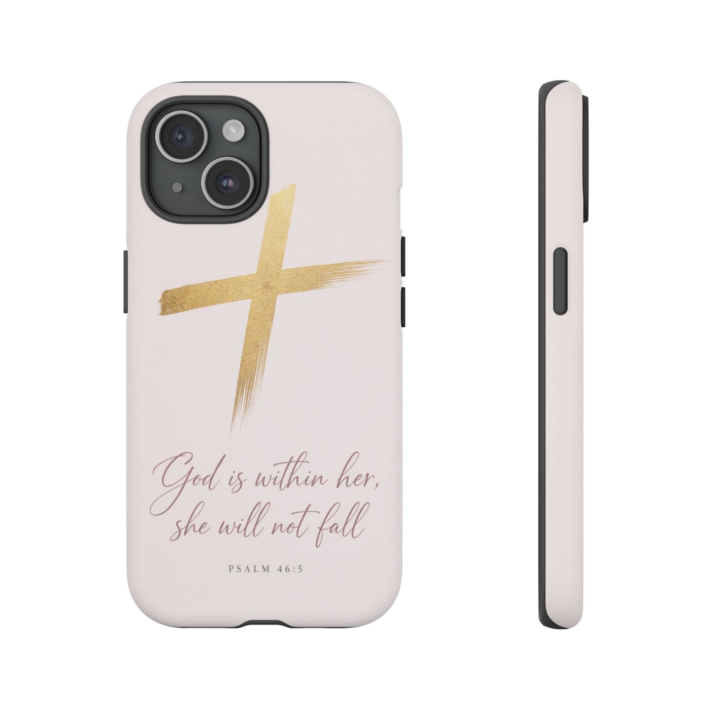 Psalm 46:5 God Is Within Her Christian Cross Phone Case Faith Gift