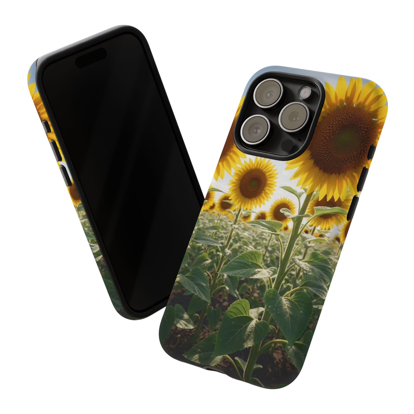 Sunflower Field Phone Case | Golden Hour Floral Aesthetic | Bright Summer Tough Case
