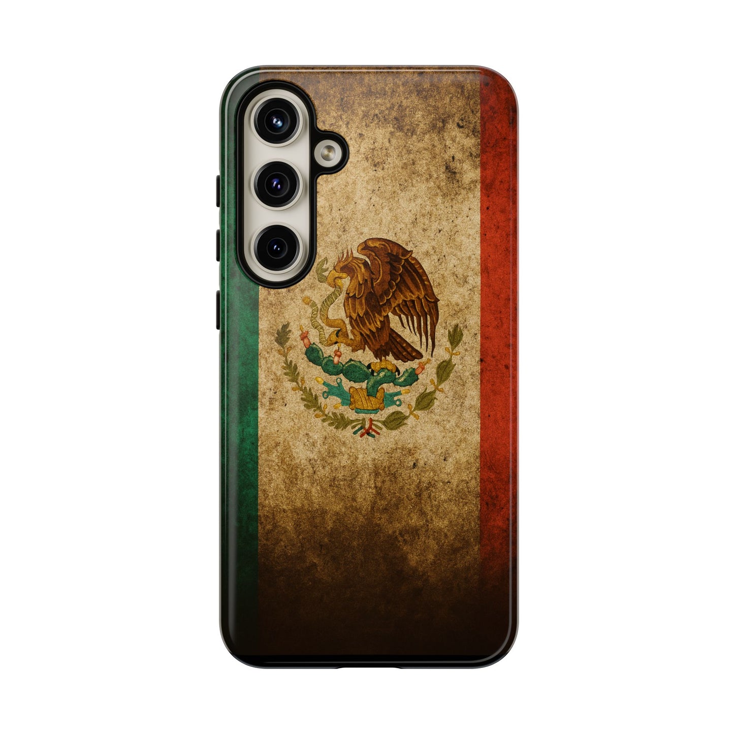 Vintage Mexico Flag Phone Case – Mexican Pride Grunge Flag Aesthetic Tough Case