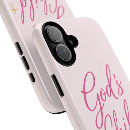 Gods Child Phone Case Christian Pink Aesthetic Tough iPhone Case