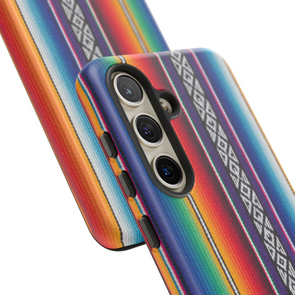 Serape Stripe Phone Case – Colorful Mexican Blanket Pattern Tough Case