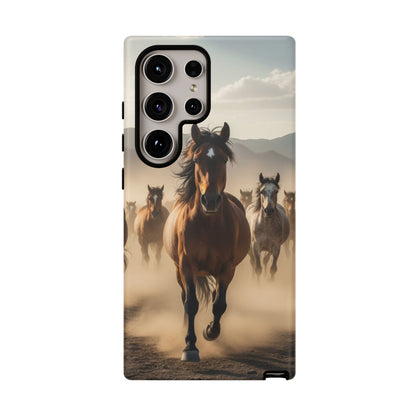 Running Horses Phone Case | Wild Mustang Herd Tough Protective Cover