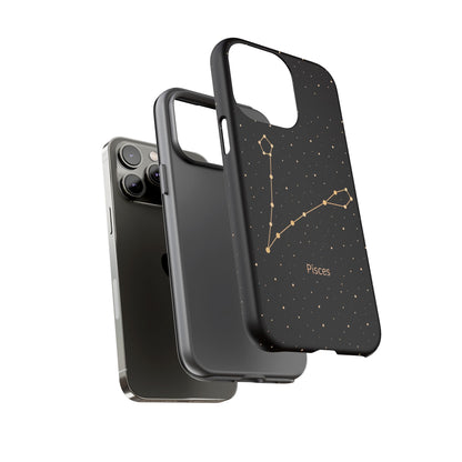 Pisces Zodiac Constellation Phone Case – Luxe Gold Celestial Cover