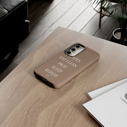 Pilates Phone Case | Eat Clean Pray Sleep Repeat Aesthetic | Wellness Girl Gift