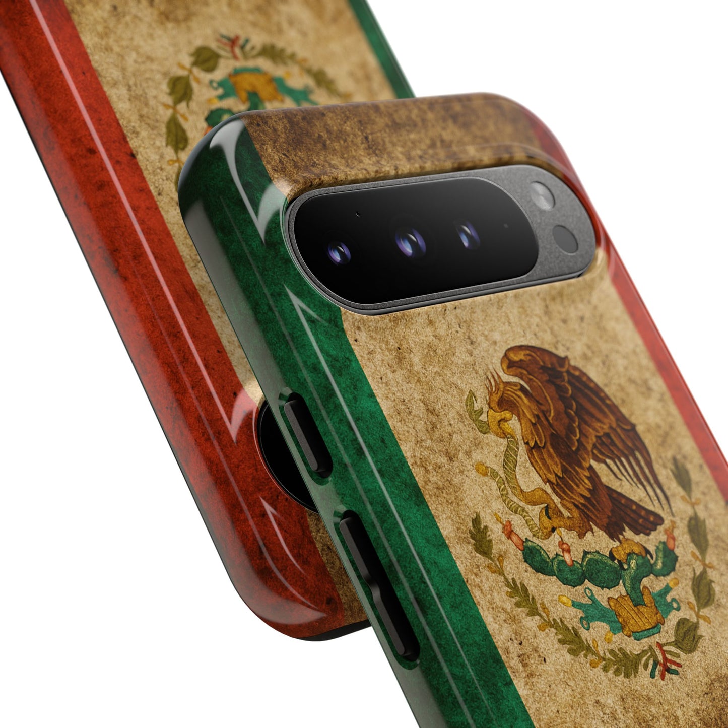 Vintage Mexico Flag Phone Case – Mexican Pride Grunge Flag Aesthetic Tough Case