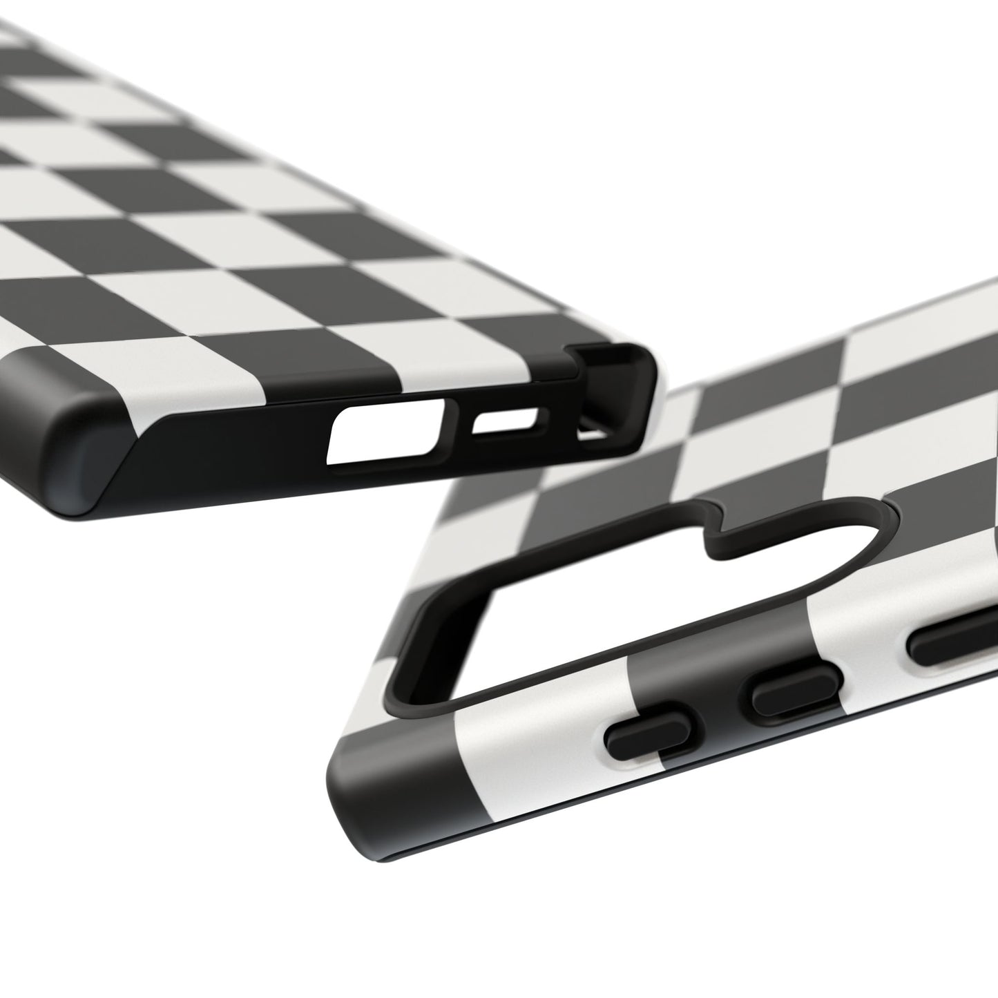 Black & White Checkerboard Phone Case – Classic Aesthetic Tough Protective Case for Iphone, Samsung Galaxy and Pixel