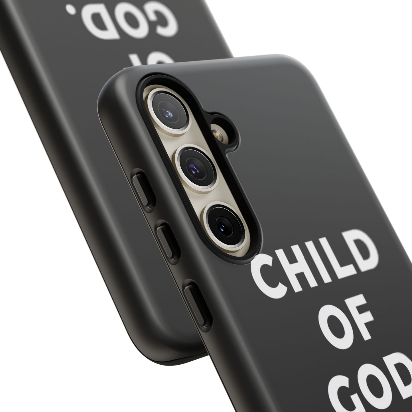 Child of God Phone Case Christian Black Aesthetic Cross Tough Cover