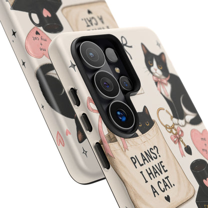 Cat Lover Phone Case | Plans? I Have A Cat Cute Aesthetic Cover
