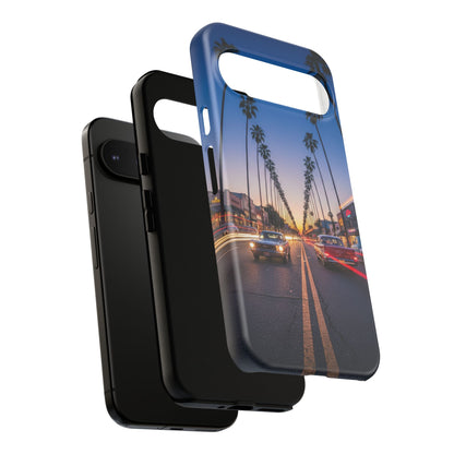 LA Sunset Boulevard Phone Case | Palm Tree Sunset Aesthetic | City Night Tough Case