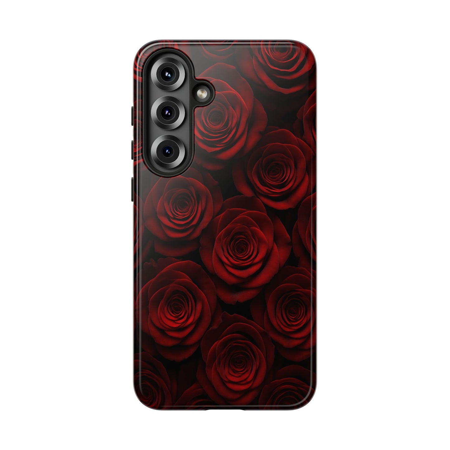 Dark Red Rose Phone Case – Gothic Floral Tough Case (iPhone, Samsung, Pixel)