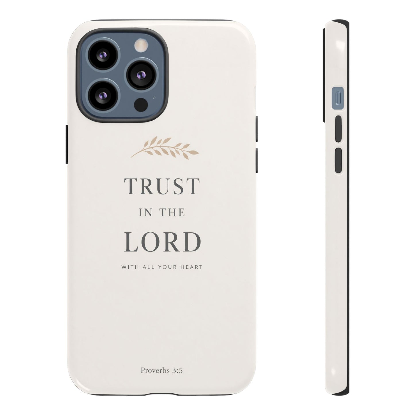 Proverbs 3:5 Christian Phone Case Trust in the Lord Minimalist Faith Cover