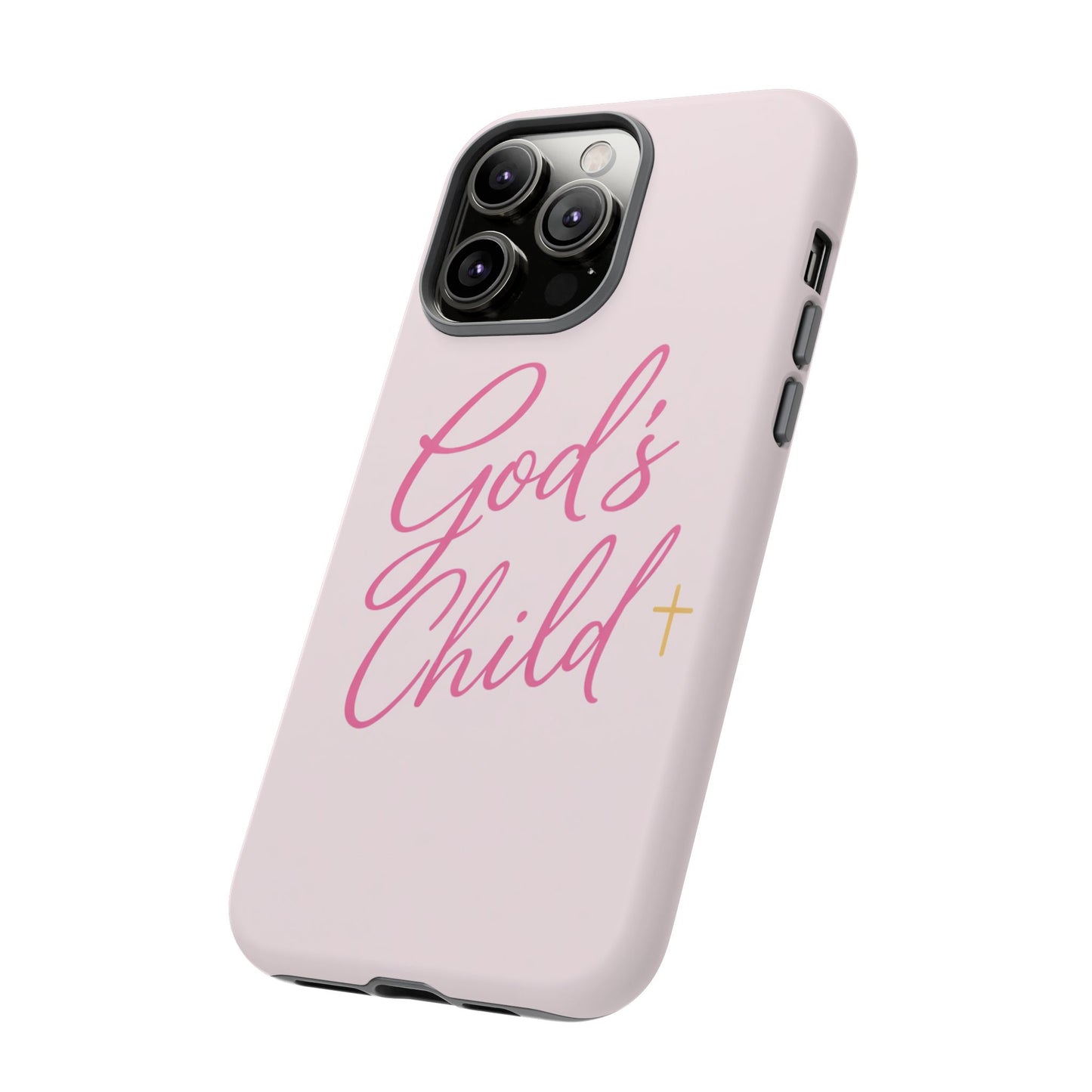 Gods Child Phone Case Christian Pink Aesthetic Tough iPhone Case