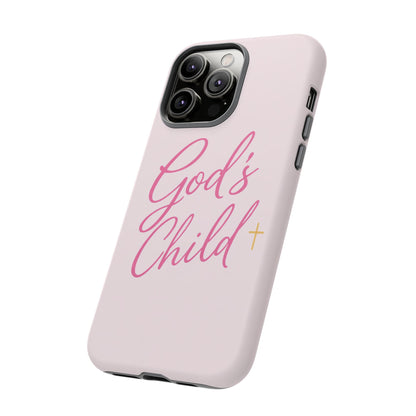 Gods Child Phone Case Christian Pink Aesthetic Tough iPhone Case