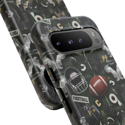 Football Pattern Phone Case – Sports Fan Tough Protective Game Day Case