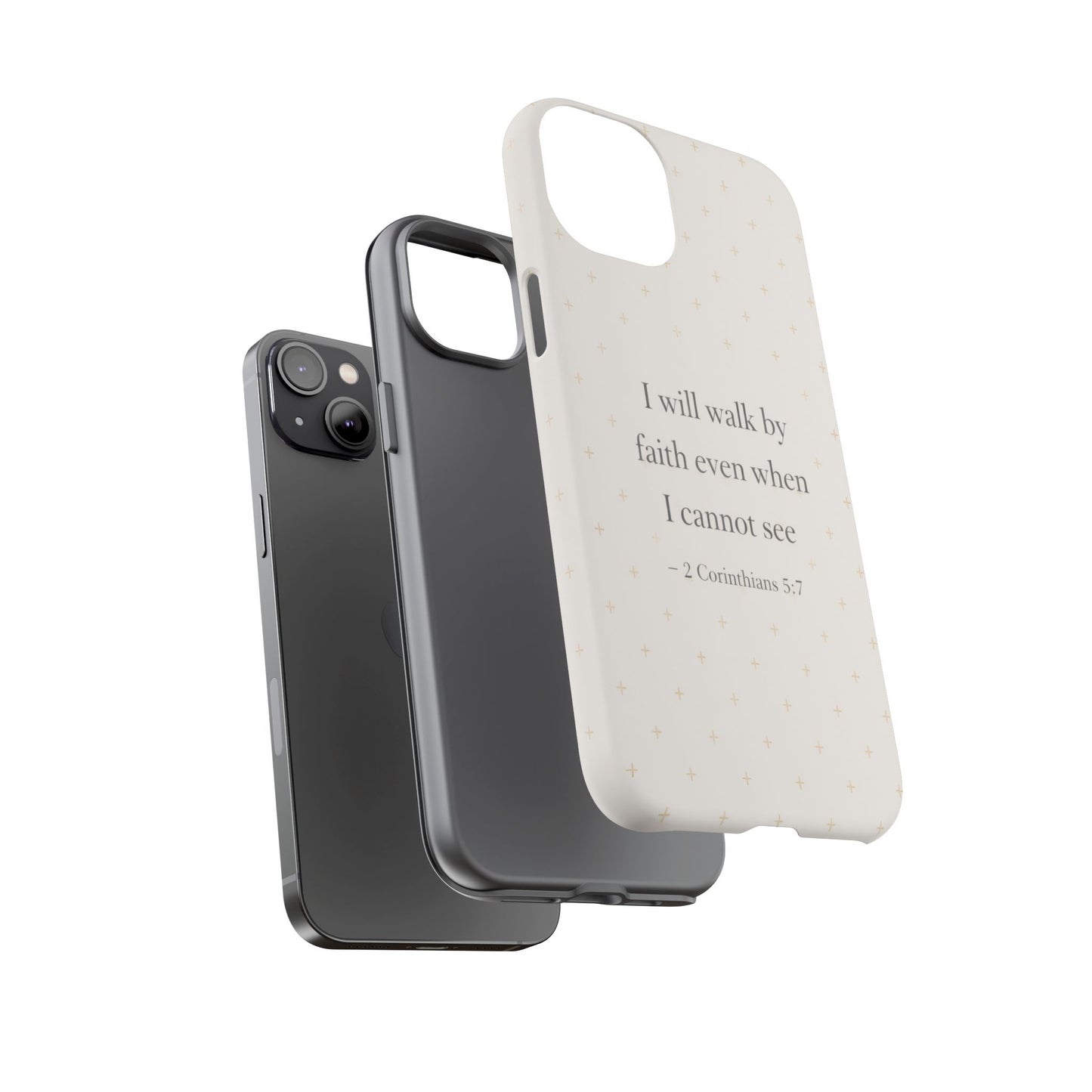 Walk by Faith Phone Case 2 Corinthians 5:7 Christian Bible Cover