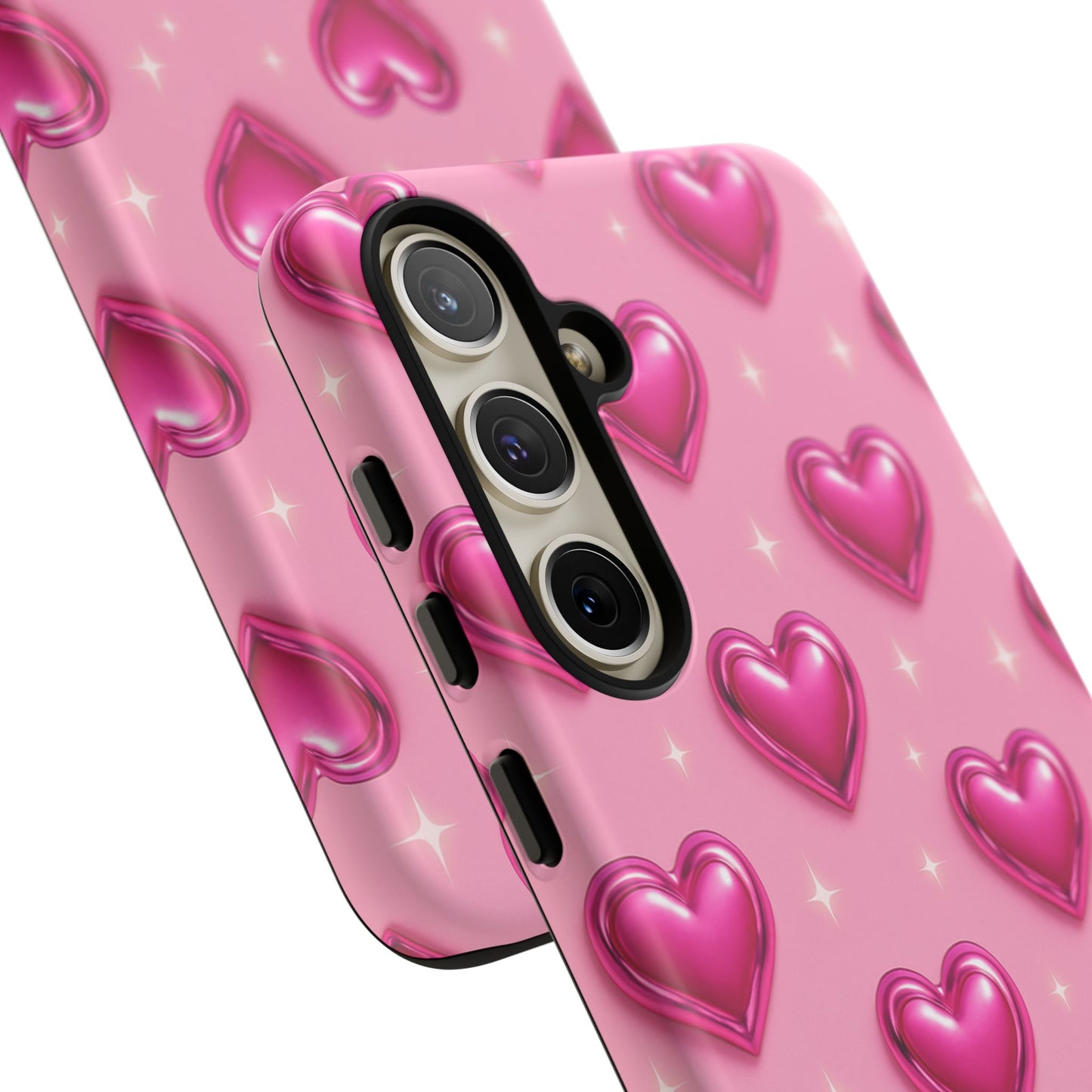 Pink Heart Pattern Phone Case | Tough Protective Case for Iphone, Samsung Galaxy and Pixel