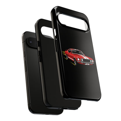 Red Muscle Car Phone Case – Classic Car Racing Tough Protective Case
