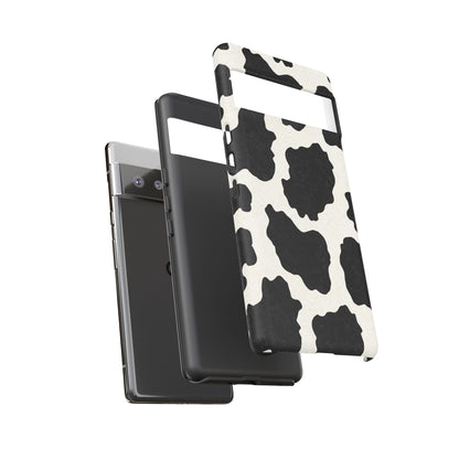 Black & White Cow Print Phone Case | Aesthetic Tough Protective Case