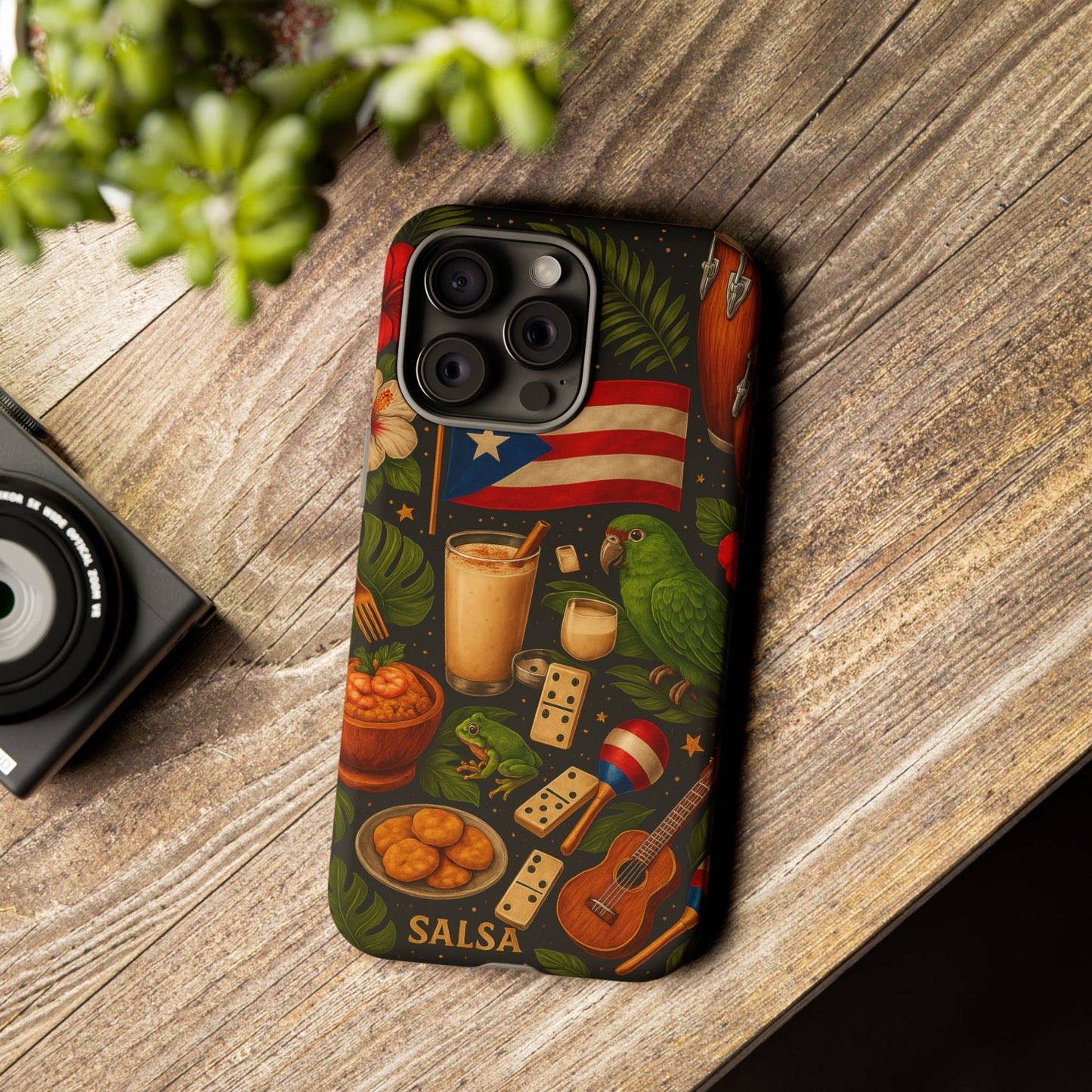 Puerto Rican Culture Phone Case | Boricua Icons Caribbean Aesthetic Tough Protective Case