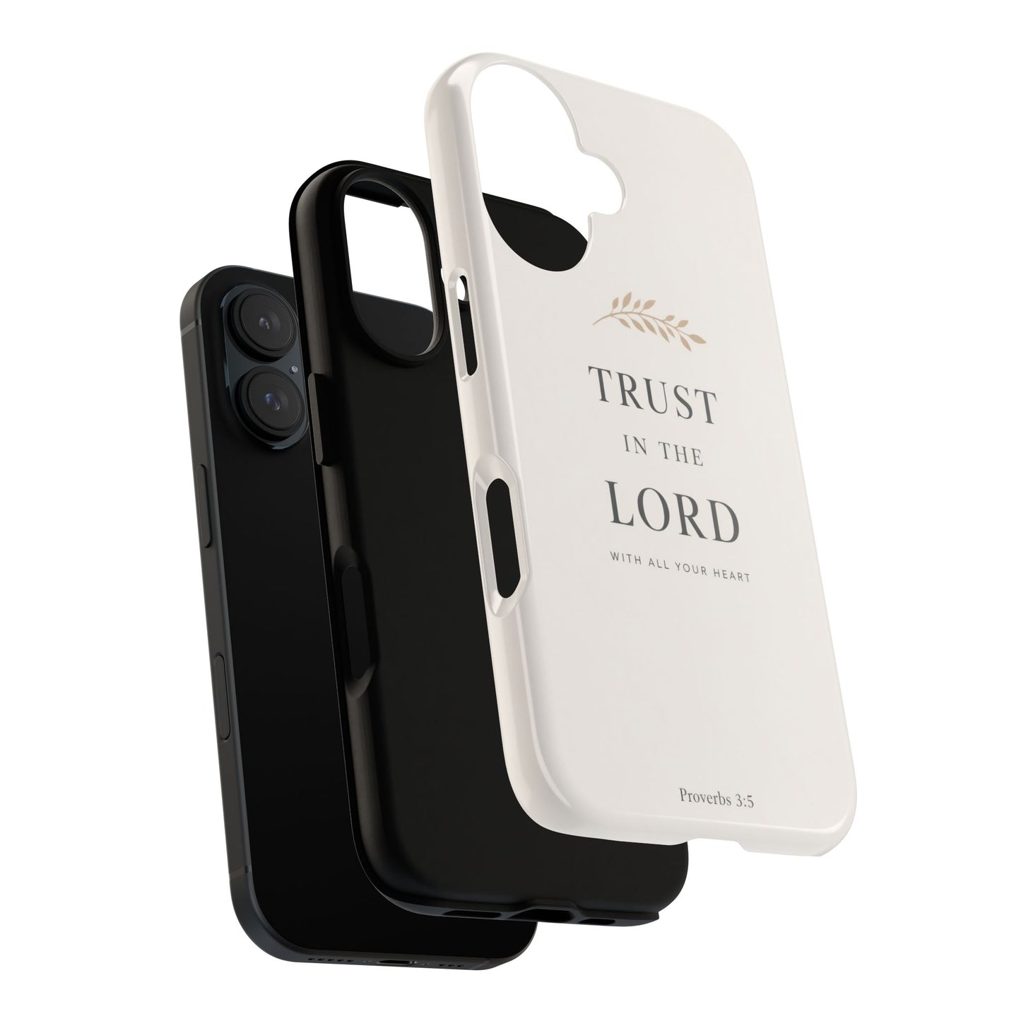 Proverbs 3:5 Christian Phone Case Trust in the Lord Minimalist Faith Cover