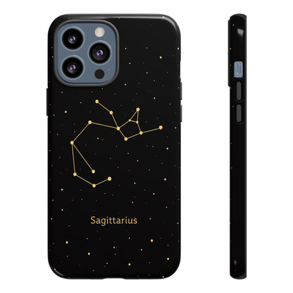 Sagittarius Zodiac Constellation Phone Case – Luxe Gold Celestial Cover