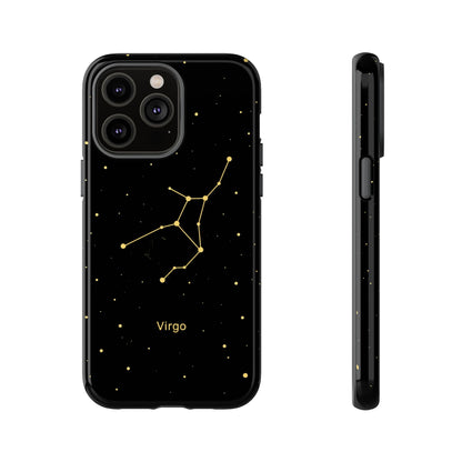 Virgo Zodiac Constellation Phone Case – Luxe Gold Celestial Cover