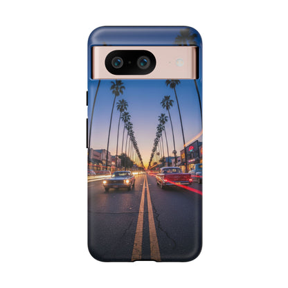 LA Sunset Boulevard Phone Case | Palm Tree Sunset Aesthetic | City Night Tough Case