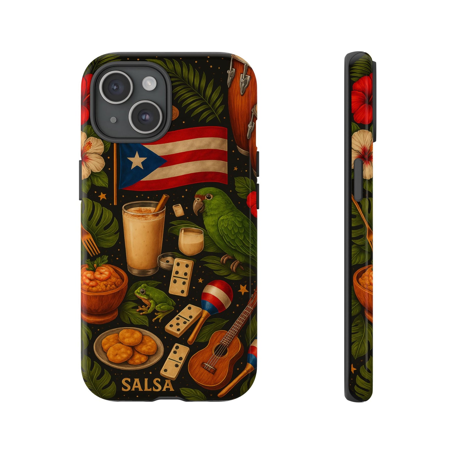 Puerto Rican Culture Phone Case | Boricua Icons Caribbean Aesthetic Tough Protective Case
