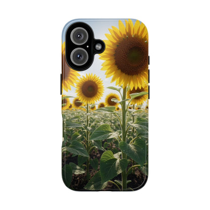 Sunflower Field Phone Case | Golden Hour Floral Aesthetic | Bright Summer Tough Case
