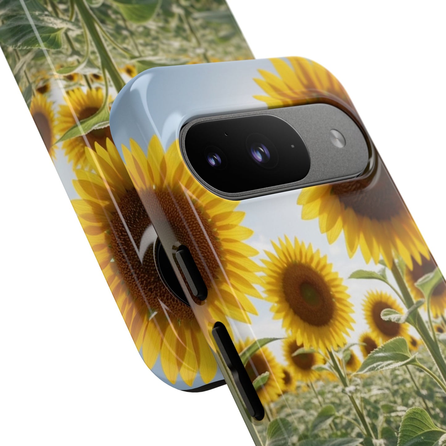 Sunflower Field Phone Case | Golden Hour Floral Aesthetic | Bright Summer Tough Case