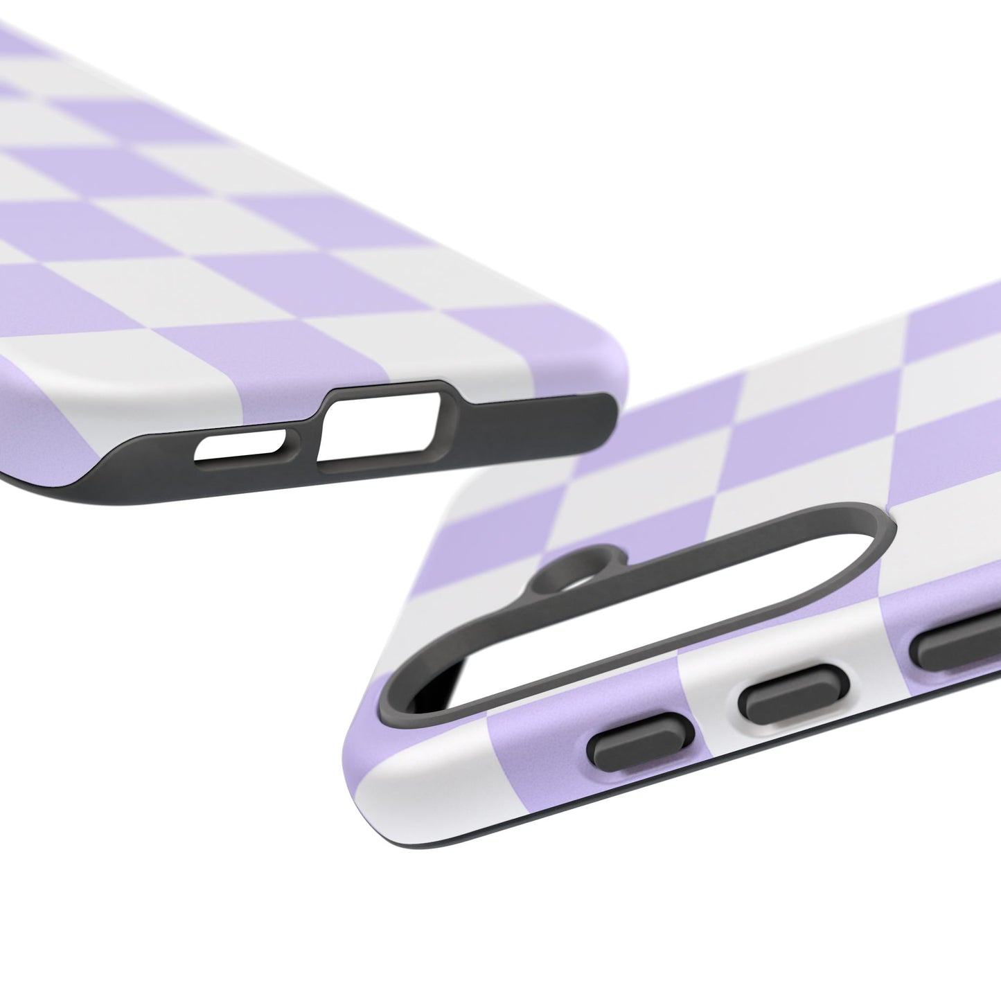Lavender Checkerboard Phone Case | Pastel Aesthetic Checkered iPhone & Samsung Tough Case