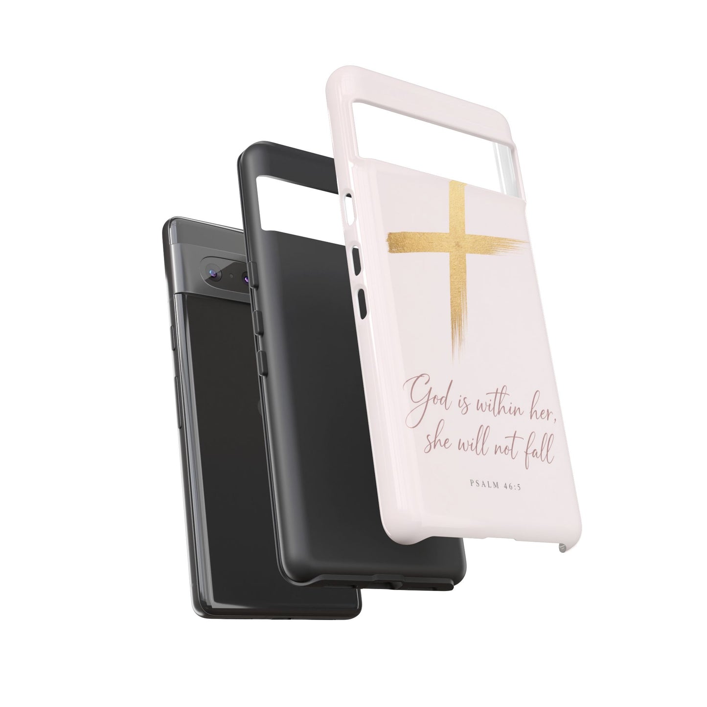 Psalm 46:5 God Is Within Her Christian Cross Phone Case Faith Gift