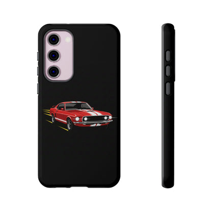 Red Muscle Car Phone Case – Classic Car Racing Tough Protective Case