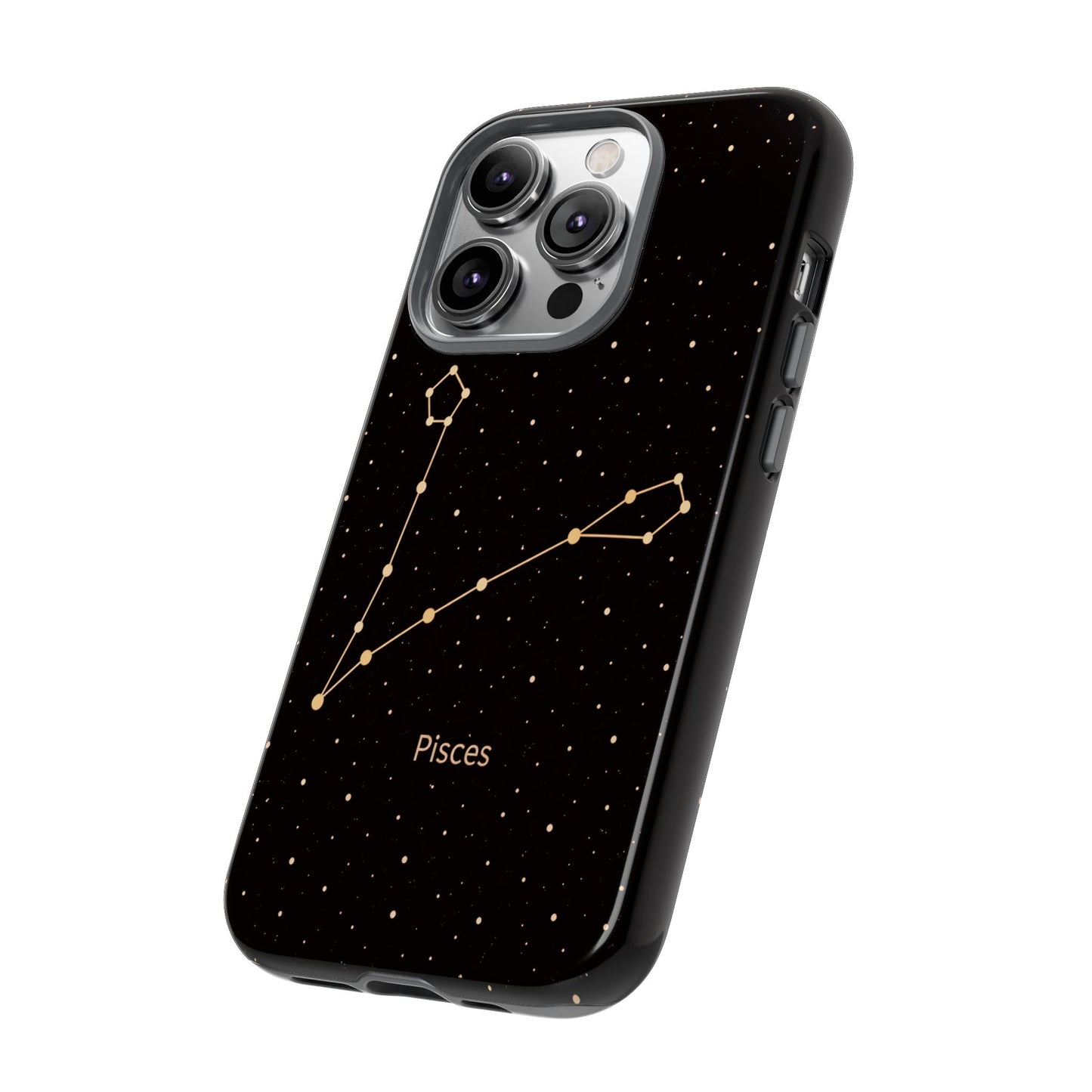 Pisces Zodiac Constellation Phone Case – Luxe Gold Celestial Cover