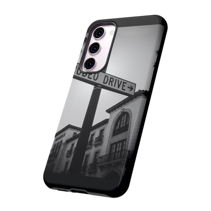 Rodeo Drive Phone Case | Los Angeles Aesthetic Black & White Photography | Luxury LA Street Tough Case for iPhone & Samsung