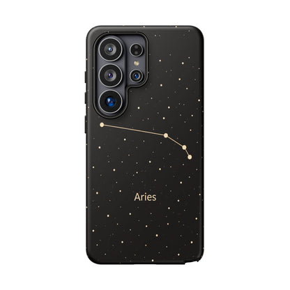 Aries Zodiac Constellation Phone Case – Luxe Gold Celestial Cover