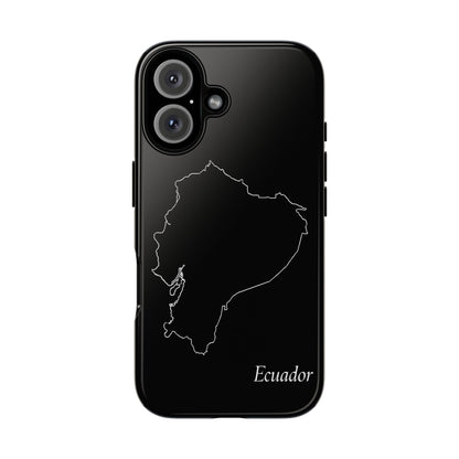 Ecuador Outline Phone Case – Minimal Country Map Tough Case (iPhone, Samsung, Pixel)