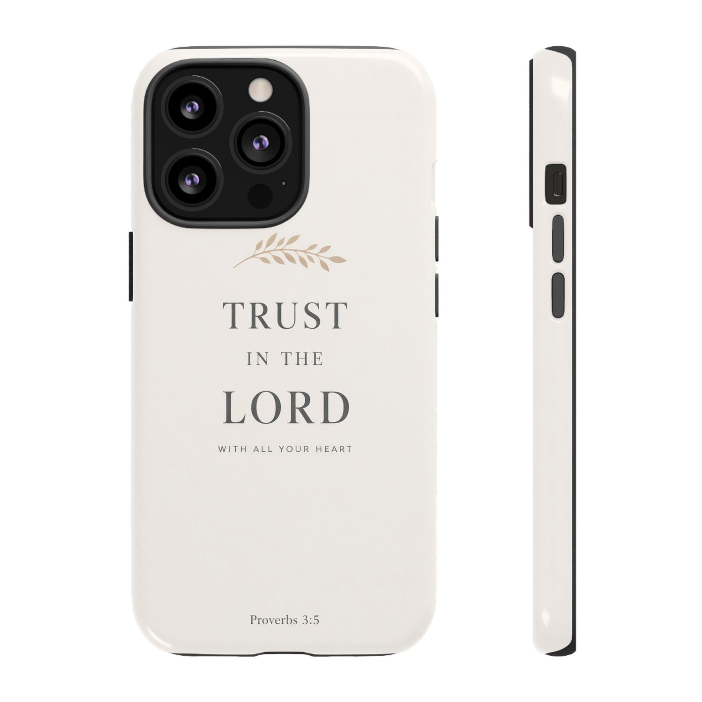 Proverbs 3:5 Christian Phone Case Trust in the Lord Minimalist Faith Cover