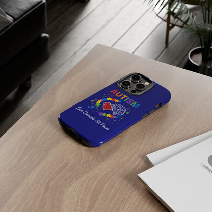 Autism Awareness Tough Case – "Love Connects All Pieces" Phone Case for Iphone, Samsung Galaxy and Pixel