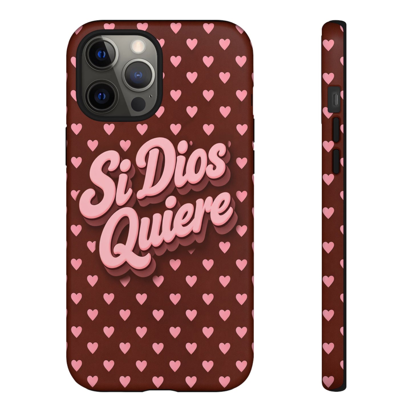 Si Dios Quiere Phone Case Latina Aesthetic Pink Hearts iPhone Samsung