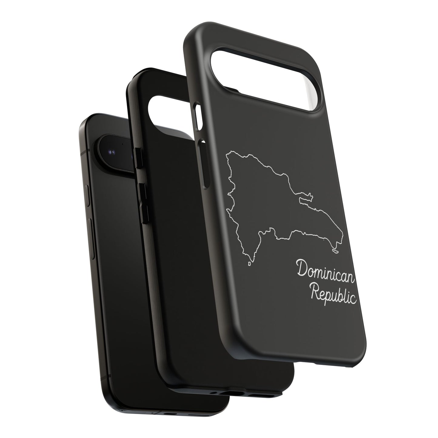 Dominican Republic Outline Phone Case – Minimal Country Map Tough Case (iPhone, Samsung, Pixel)