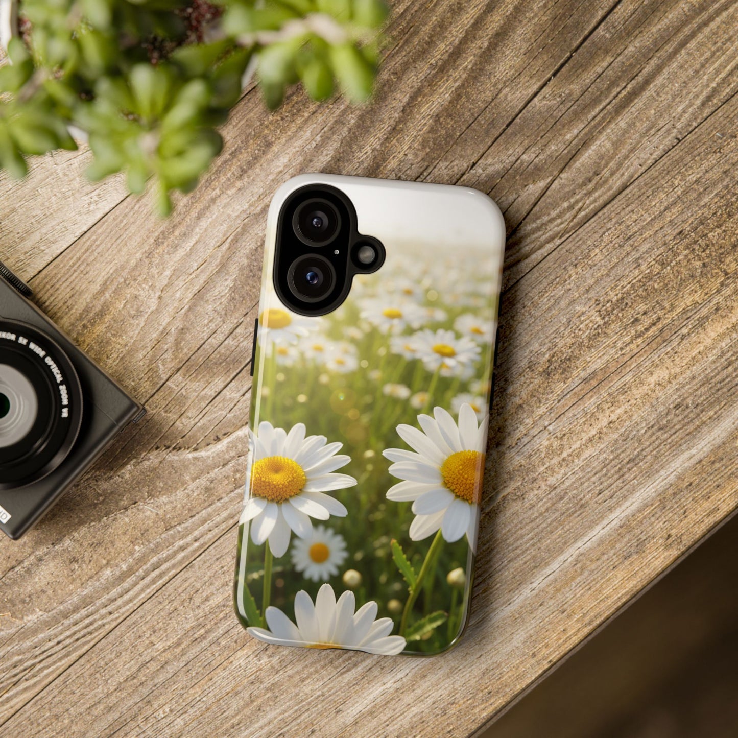 Daisy Phone Case – Floral Spring Field Tough Protective Case (iPhone, Samsung, Pixel)